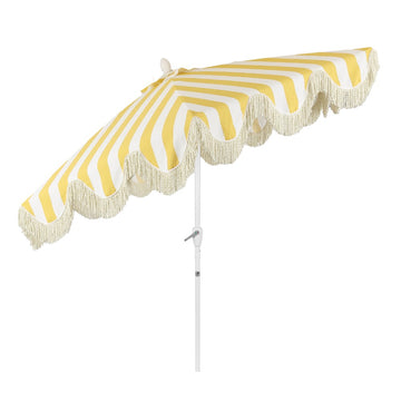 Collins 9 ft. Classic Cottage Tassel Market Patio Umbrella